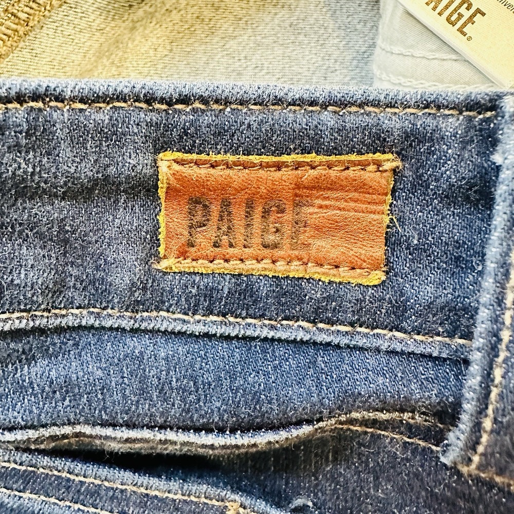 PAIGE Skyline Skinny Jeans Women's - Dark Wash Stretch‎ Blue Denim Pants Sz 29 - Picture 11 of 15